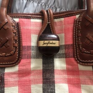 Plaid Juicy Couture Summer bag, with leather trim.